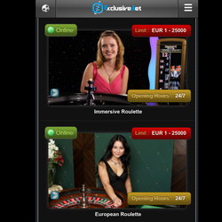 Live roulette mobile exclusivebet