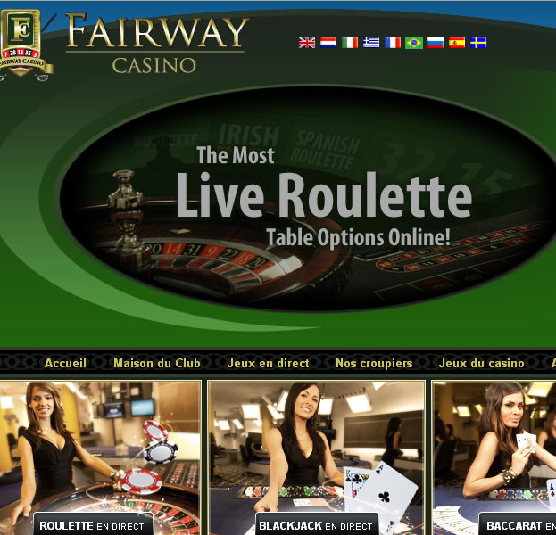 Tournoi de live roulette sur Fairway Casino
