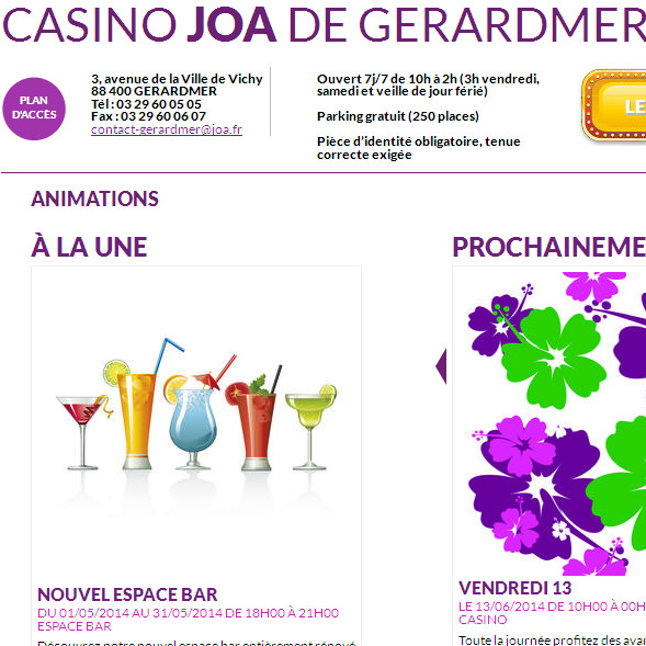 Roulette anglaise electronique au casino Gerardmer