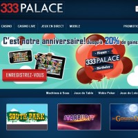 Bonus anniversaire 333 Palace Casino