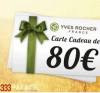 Cadeau Yves Rocher sur 333 Palace Casino