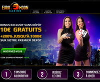 10€ gratuit sans depot sur Euromoon Casino