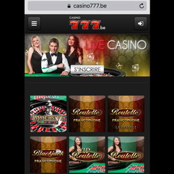 Casino777 mobile pour smartphone Android et iOS