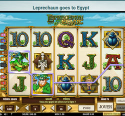 Machine a sous Leprechaun goes to Egypt de Monsieur Vegas
