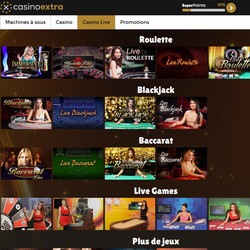 Casino Extra et ses tables live multi logiciels