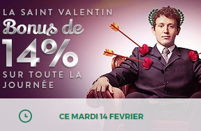 Bonus Saint Valentin sur Cresus Casino