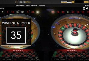 Authentic Roulette Double Wheel en direct d'un vrai casino