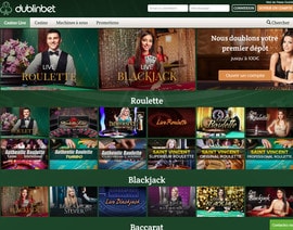 Dublinbet équipés de 6 logiciels en live