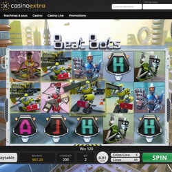Machine a sous Beat Bots du logiciel Genii disponible sur Casino Extra