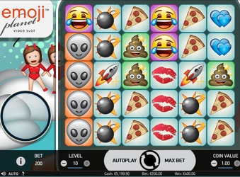 Machine a sous Emoji Planet de Netent sur Lucky31 Casino