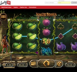 Machine à sous Jungle Books disponible sur Lucky31 Casino