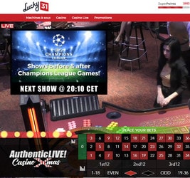 Spectacles et roulette en ligne Authentic Gaming pour la Champions League