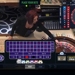 Roulette LuckyStreak en direct d'un vrai casino terrestre