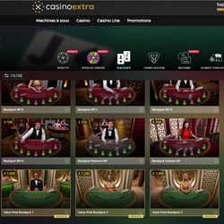 Jouer au Blackjack Salon Privé sur Casino Extra avec espace de jeux dédiés