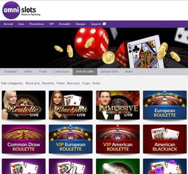 Omni Slots Casino sur Croupiers en Direct