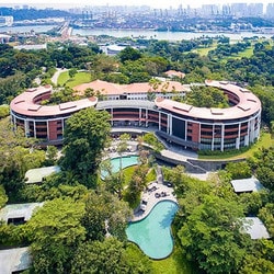L'Hotel Capella de Singapour ou se tiendra le sommet Trump-Kim Jong-un