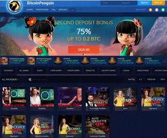 Casino en ligne Bitcoin Pinguin avec croupiers en direct