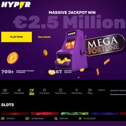 Jackpot progressif Mega Fortune Dreams gagné sur Hyper Casino