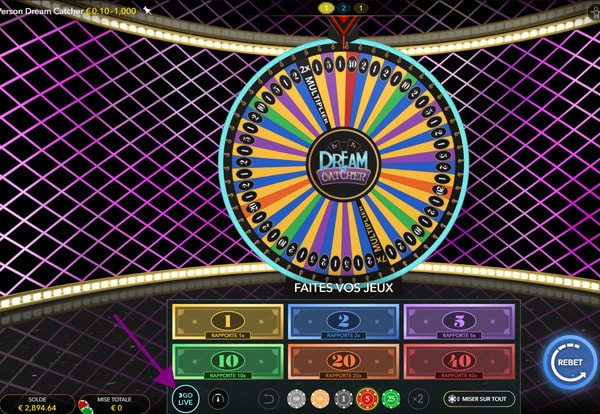 Version RNG de la Roue de la Fortune Dream Catcher