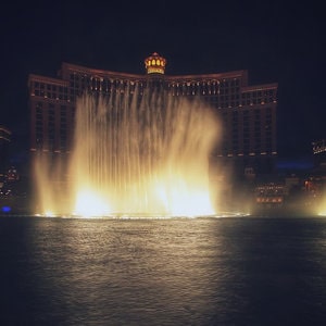 Vue des fontaines du Casino Bellagio de Las Vegas