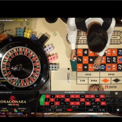 Table de roulette Dragonara dispo sur le casino en ligne bitcoin KingBit