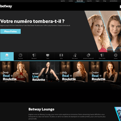 Roulette européenne sur le live casino Betway