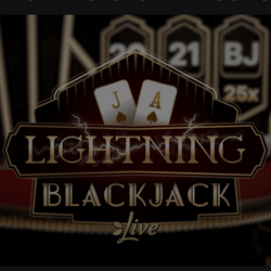 Lightning Blackjack est une table de black jack avec multiplicateur de gains