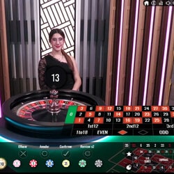 Table de roulette francaise de Vivo Gaming avec croupier francophone