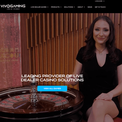 Croupière à une table de roulette de Vivo Gaming