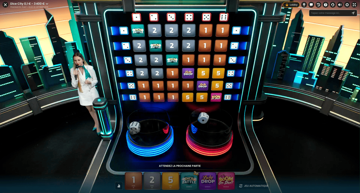 Studio Dice City de Pragmatic Play Live