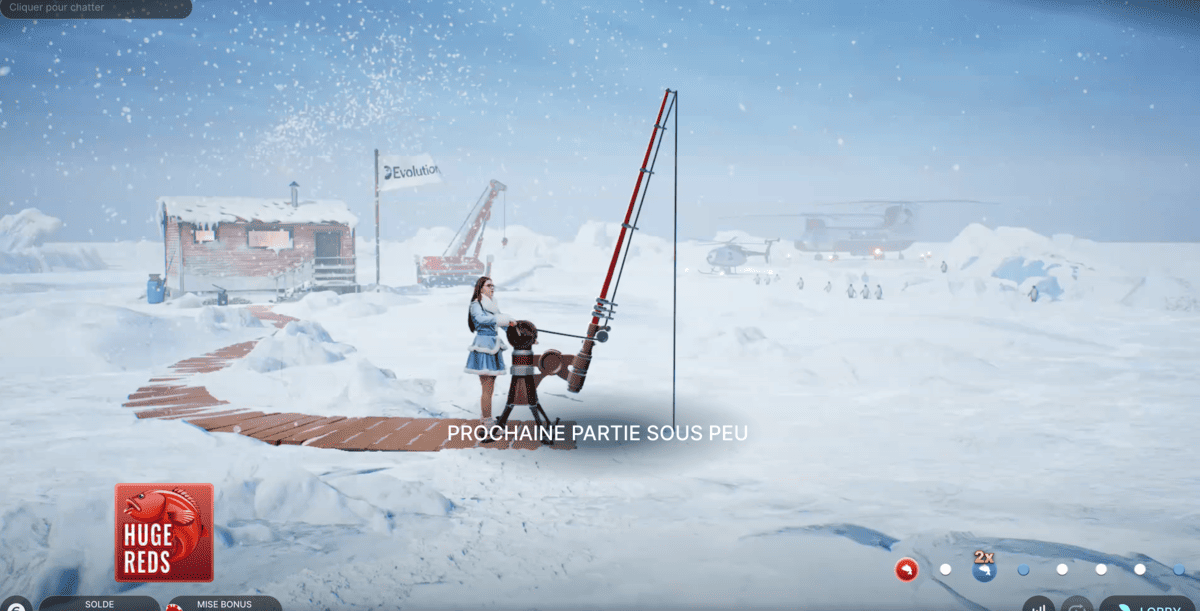 Animatrice de la roue de la chance Ice Fishing