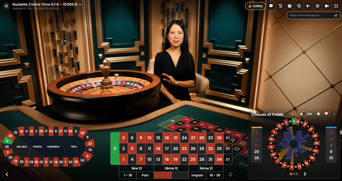 Roulette Extra Time Live