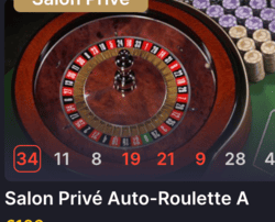 Salon Privé Auto Roulette Live