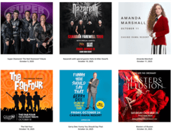 Spectacles en Octobre 2025 au Casino Rama