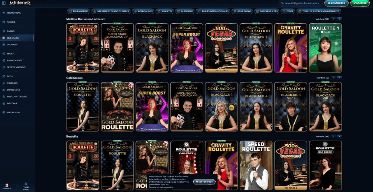 Millioner Live Casino Millioner Live Casino