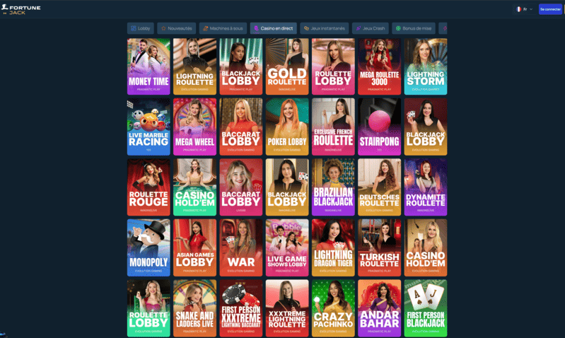 FortuneJack Lobby FortuneJack Casino